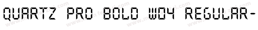 Quartz Pro Bold W04 Regular字体转换